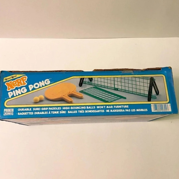 Vintage 1987 Nerf Ping Pong Table Tennis With Instructions and Original Box - Picture 2 of 12